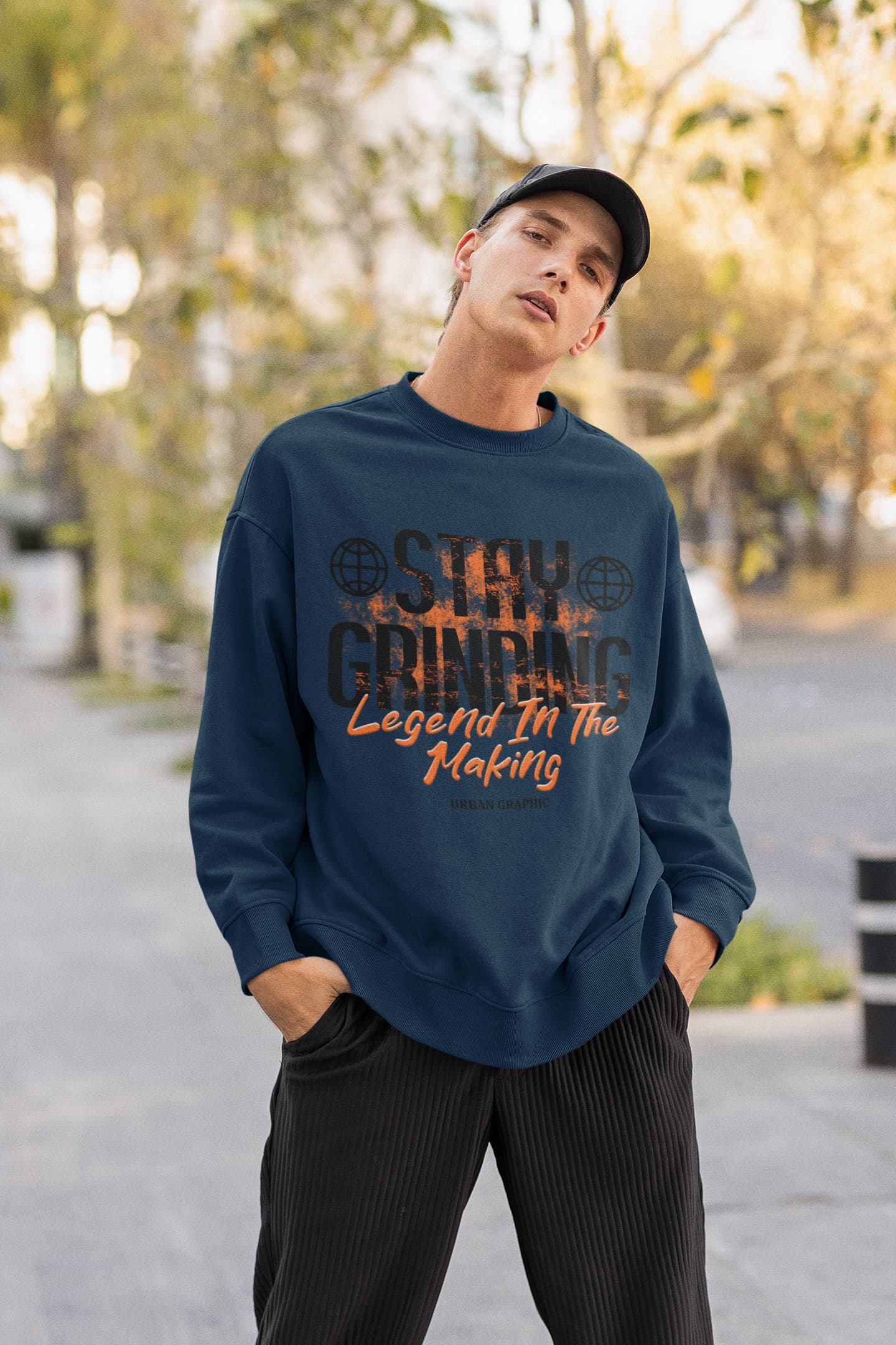 Men's Navy Blue Sweatshirts