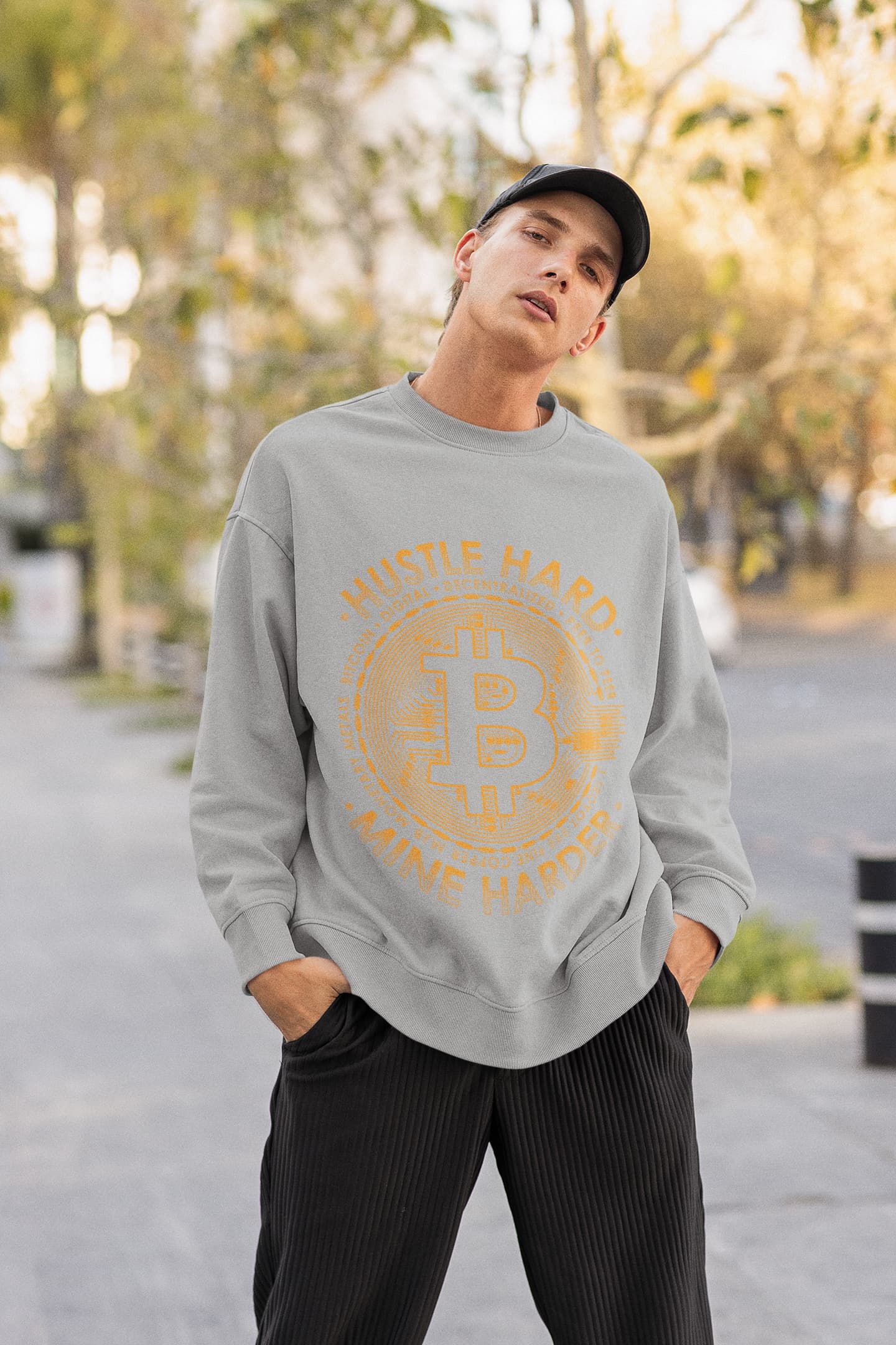 Men's Melange Grey Sweatshirts