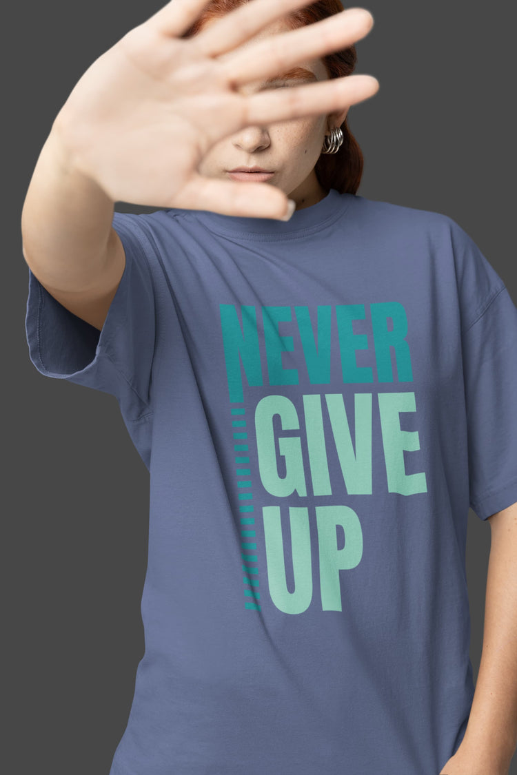 WOMENS STEEL GREY OVERSIZED ROUNDNECK T-SHIRT 