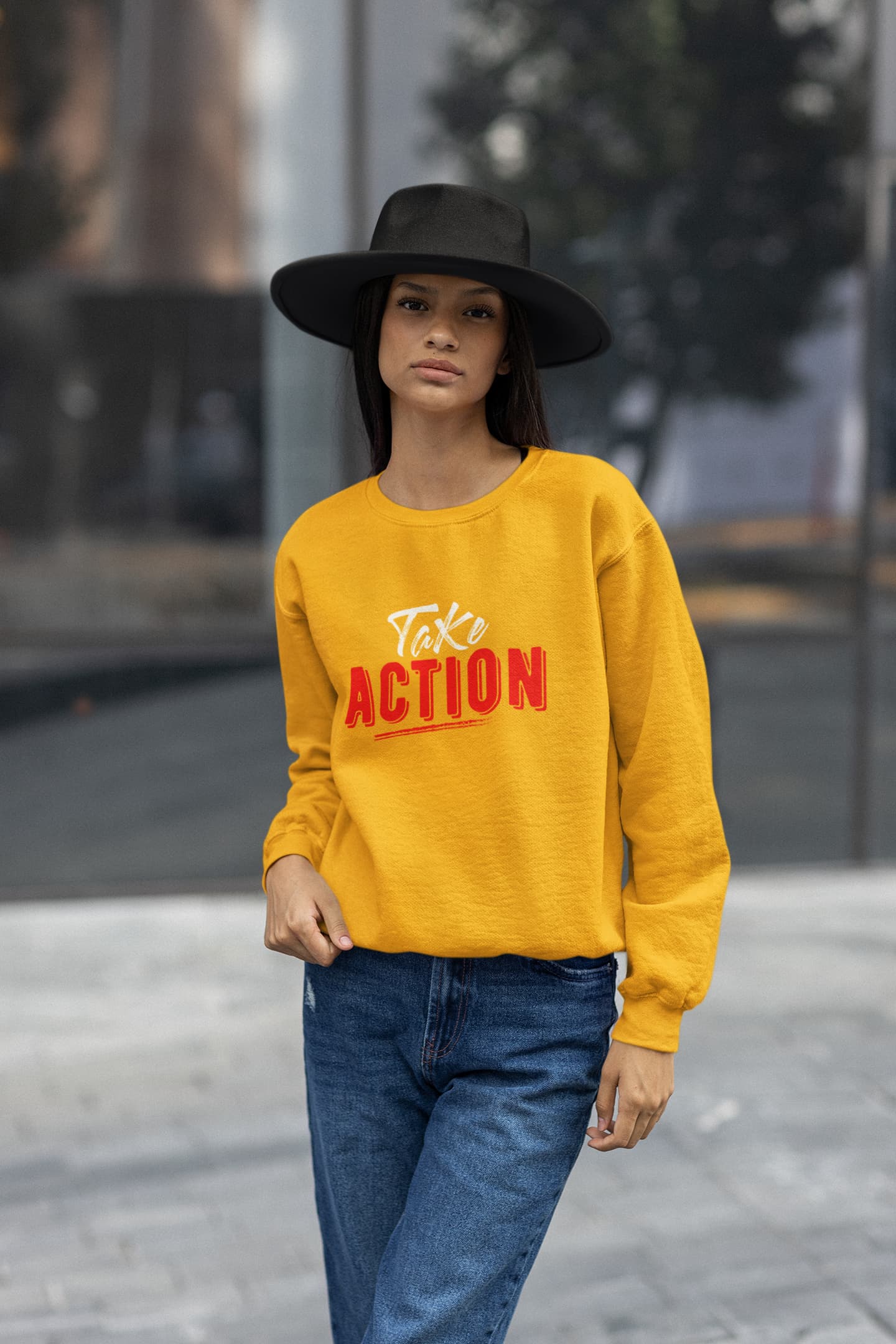 WOMENS GOLDEN YELLOW SWEATSHIRT