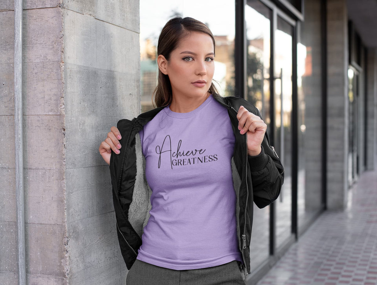 Karavirs® Ascending Iris Lavender graphic tee for women India