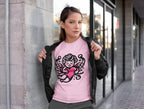 Women's Light Pink Round Neck T-shirts