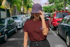 Women's Maroon Round Neck T-shirts