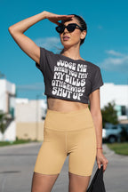Women's Black Crop Tops