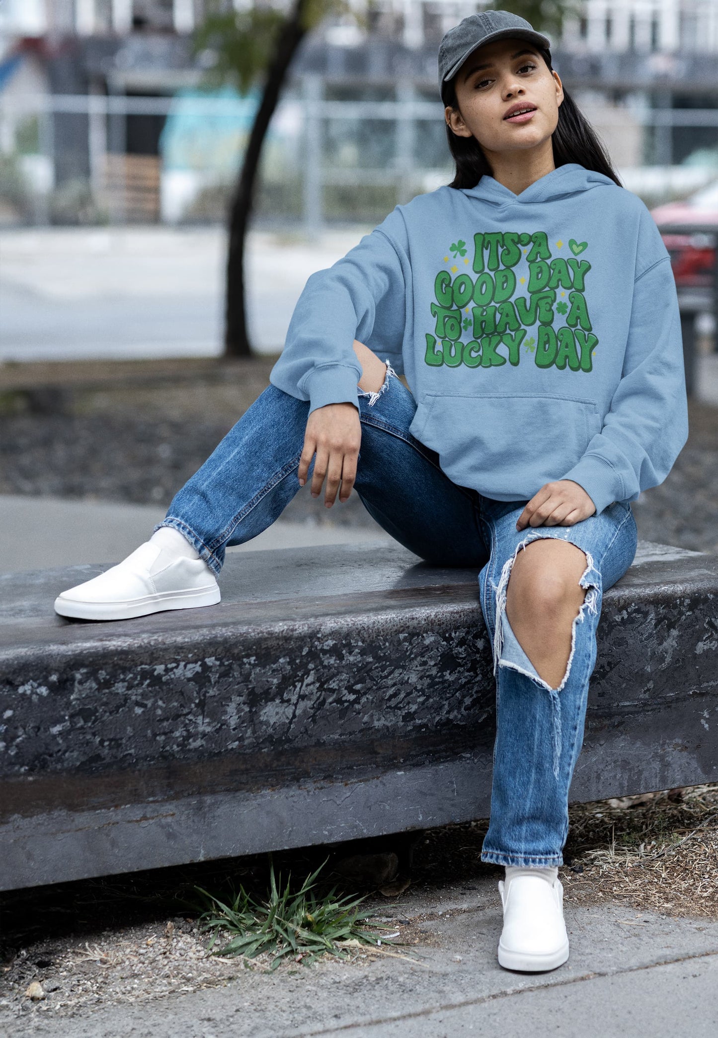 Women's Baby Blue Hoodies