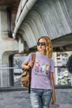 Women's Iris Lavender Rund Neck T-shirts