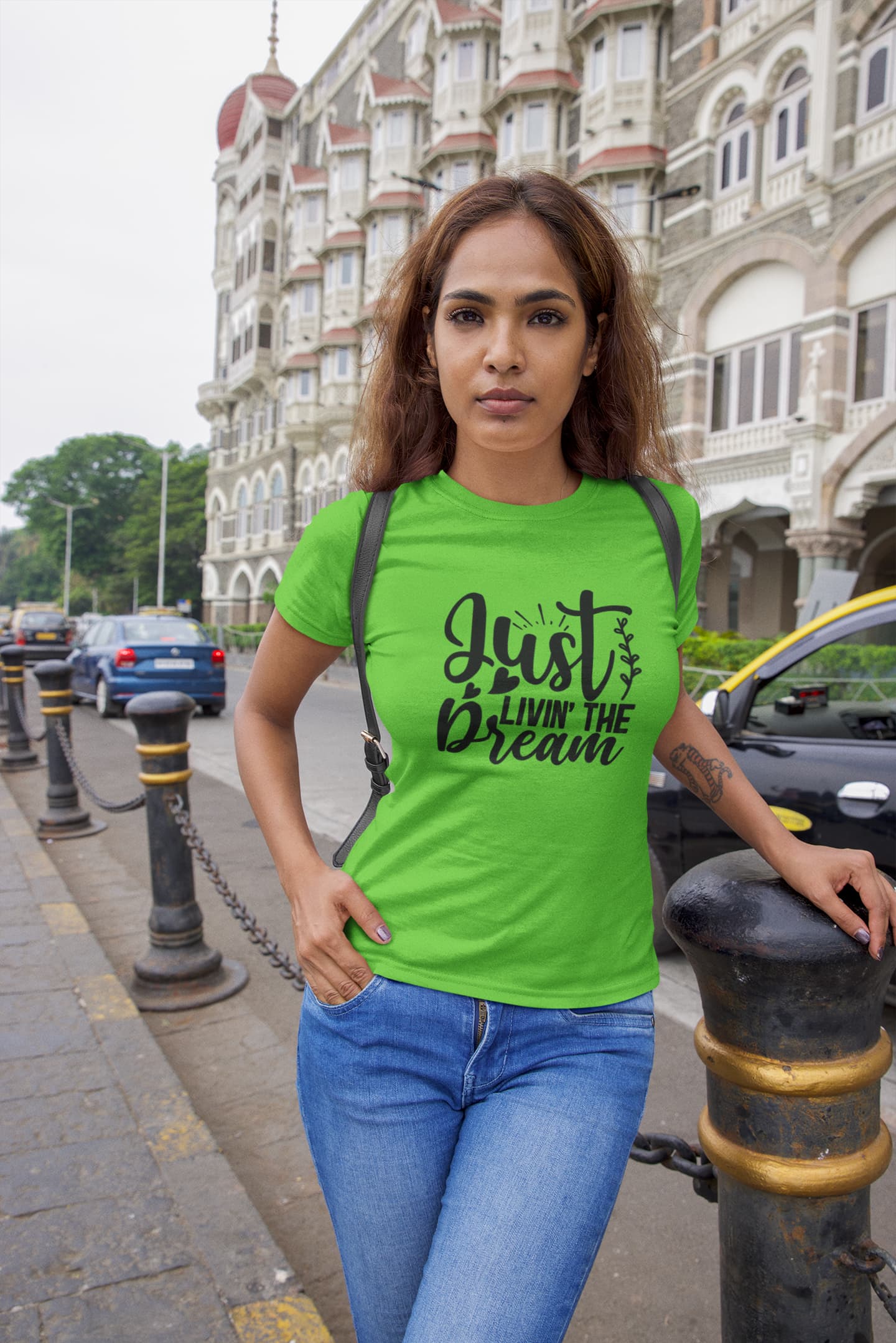 WOMENS LIRIL GREEN ROUNDNECK T-SHIRT