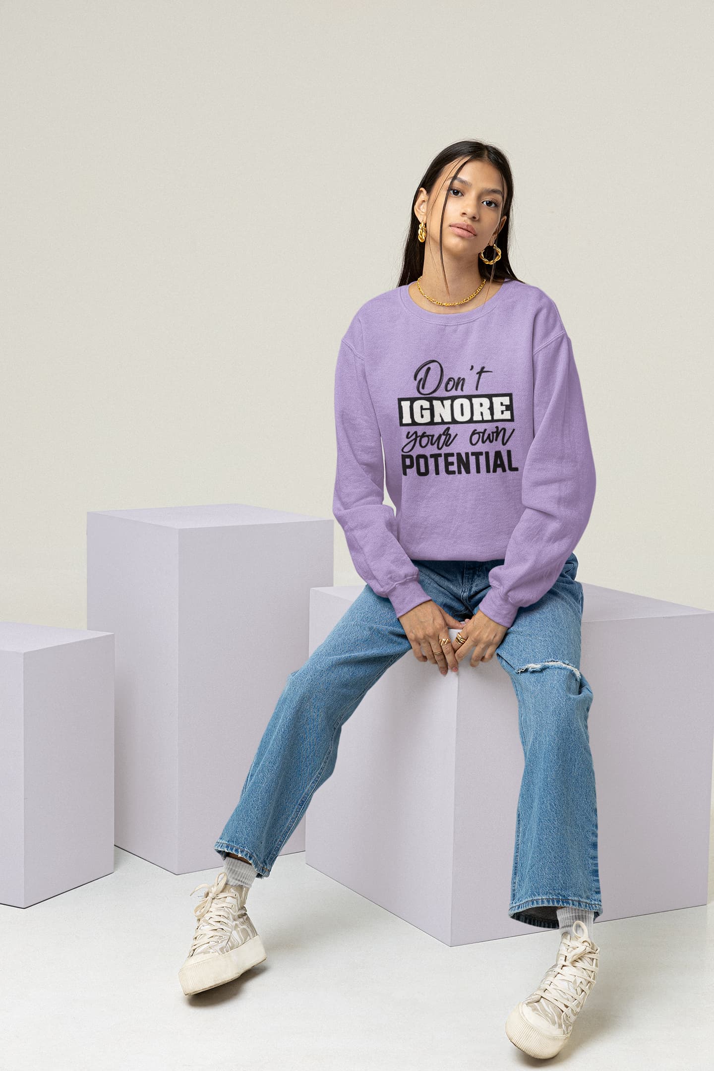 UNISEX IRIS LAVENDER SWEATSHIRTS