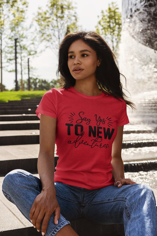 WOMENS RED ROUNDNECK T-SHIRT