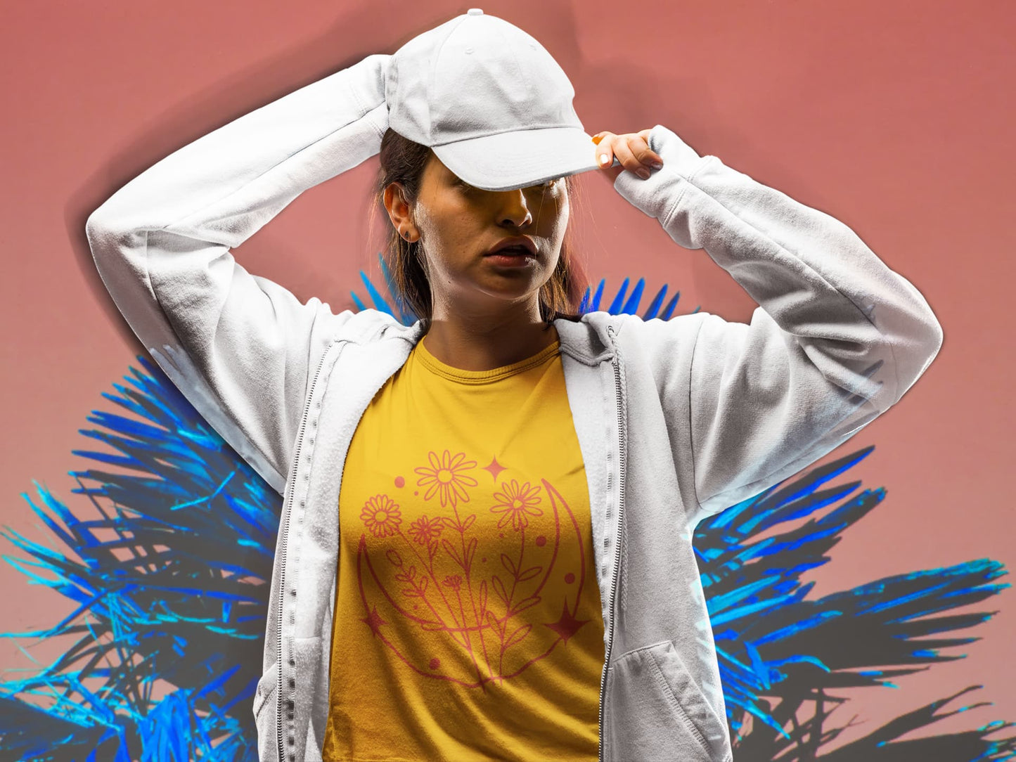 Women's Golden Yellow Round Neck T-shirts