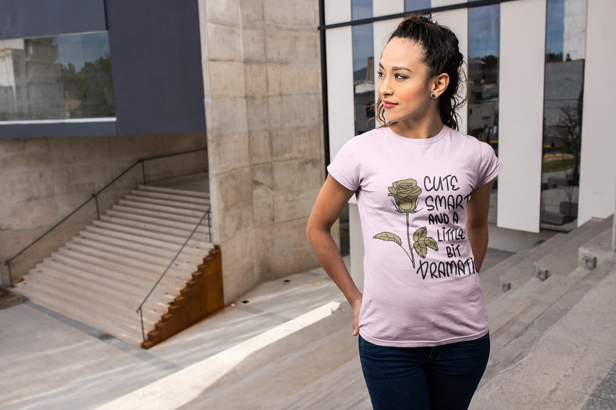 Karavirs® Clever Light Pink graphic tee for women India
