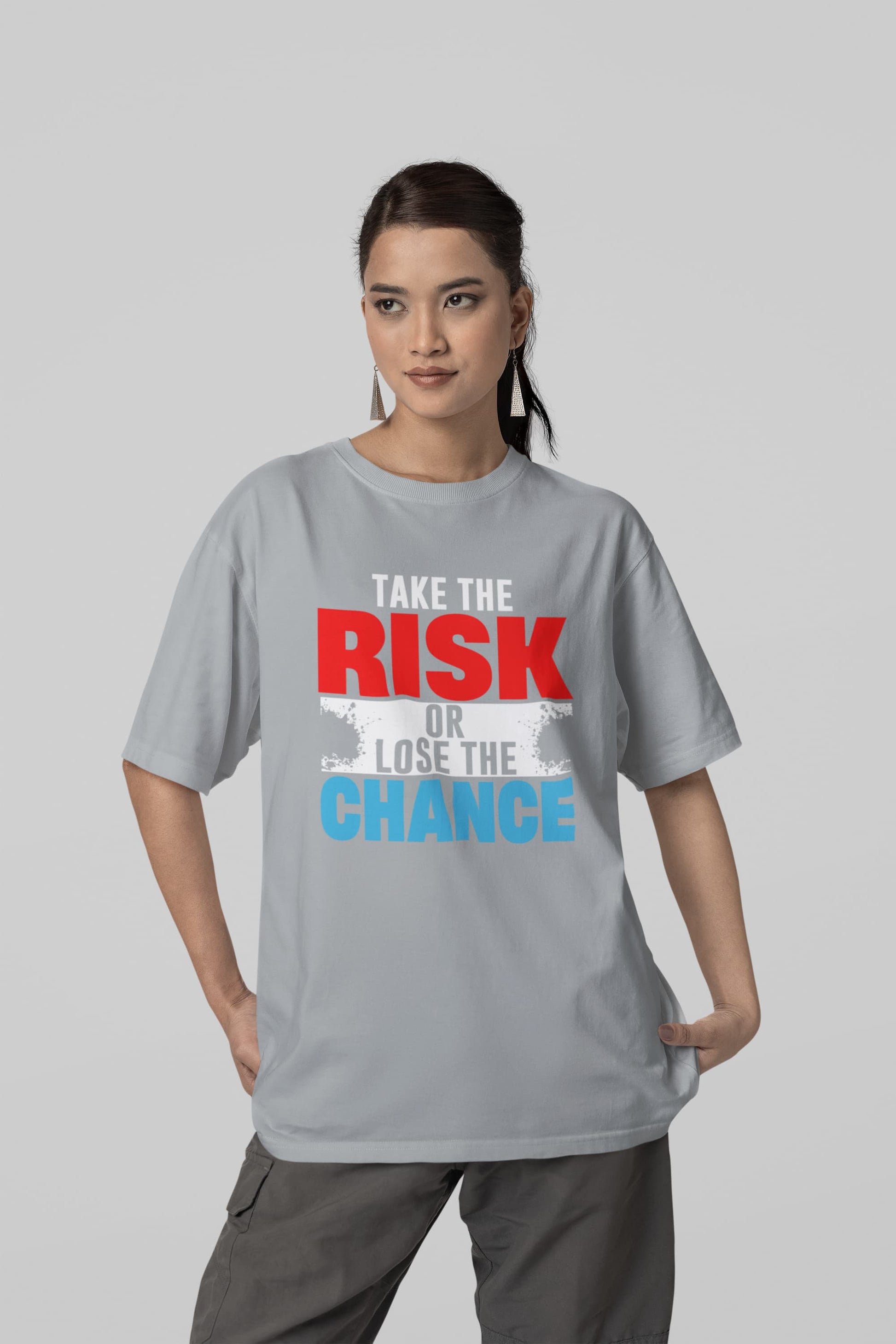 WOMENS SILVER FROST OVERSIZED T-SHIRT