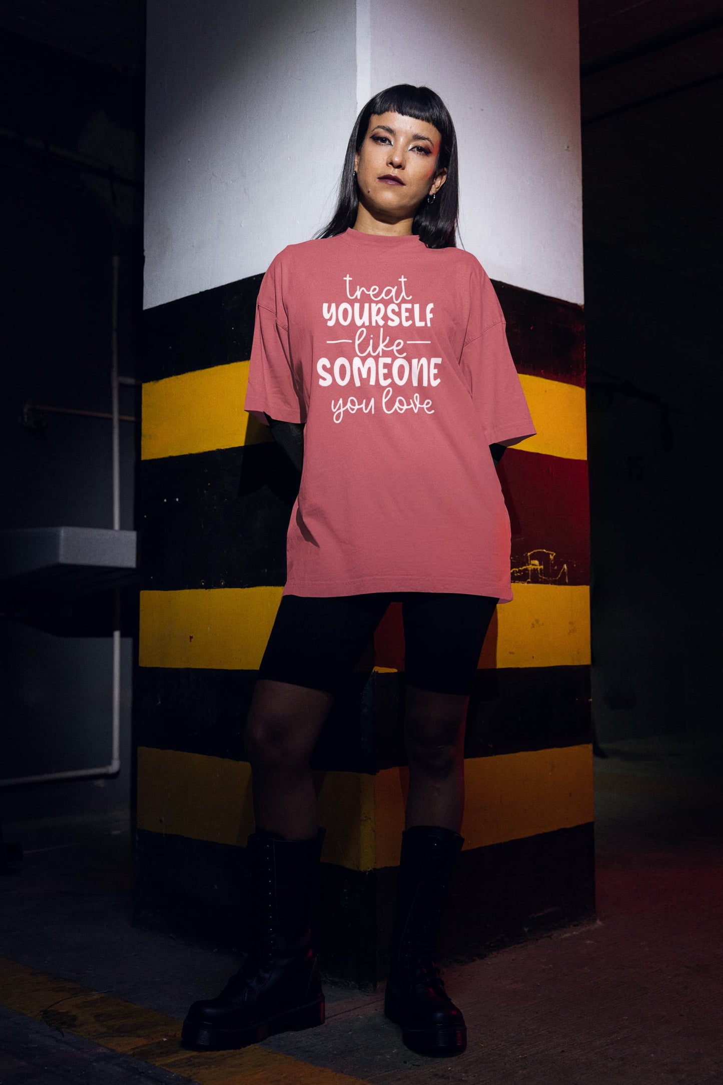 WOMENS DUSTY ROSE OVERSIZED T-SHIRT