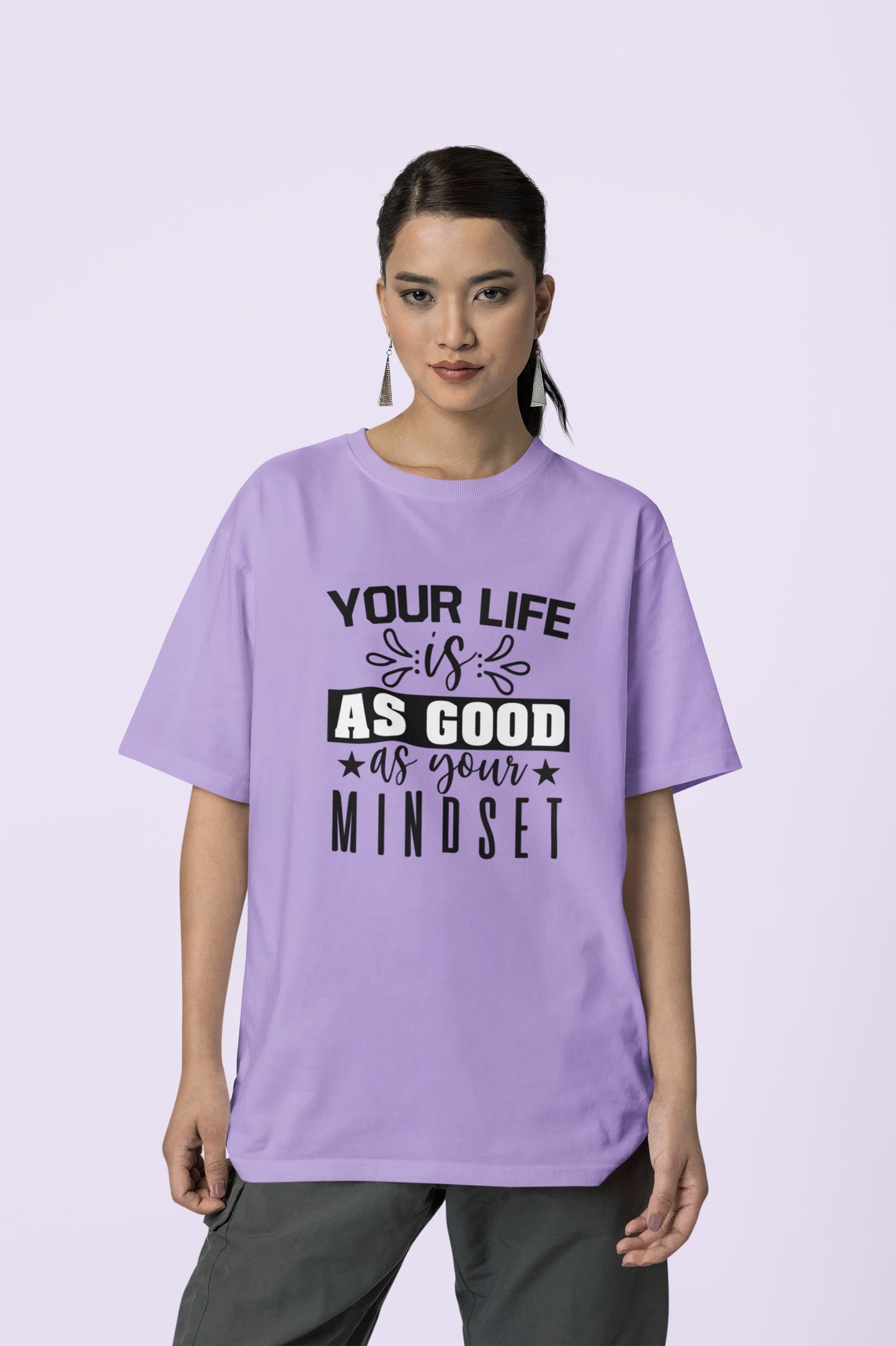 WOMENS IRIS LAVENDER OVERSIZED T-SHIRT