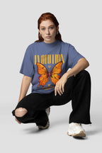 Men's Steel Grey Oversized Round Neck T-shirts