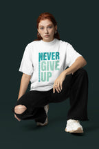 WOMENS WHITE OVERSIZED ROUNDNECK T-SHIRT 