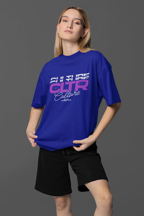 UNISEX ROYAL BLUE OVERSIZED T-SHIRT 