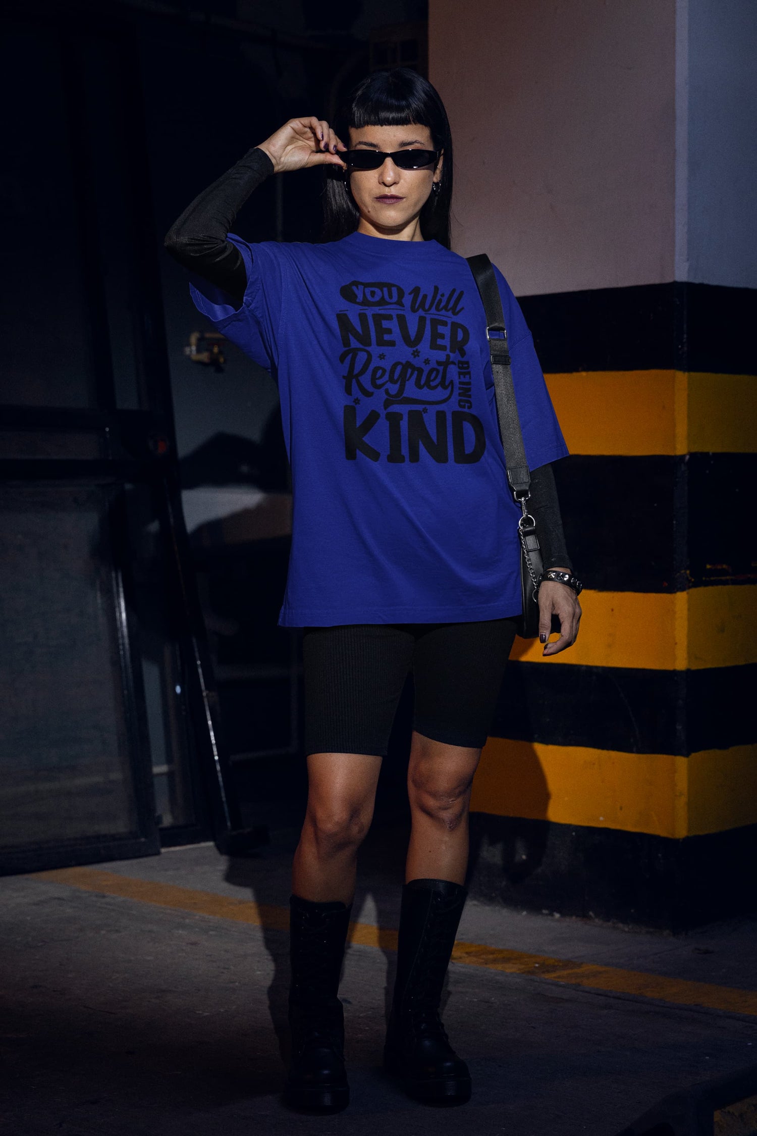 UNISEX ROYAL BLUE OVERSIZED T-SHIRT