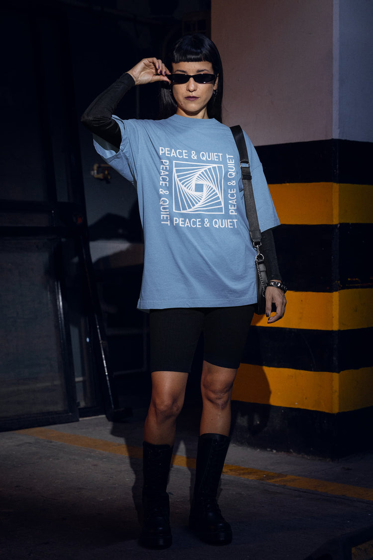 UNISEX BABY BLUE OVERSIZED T-SHIRT
