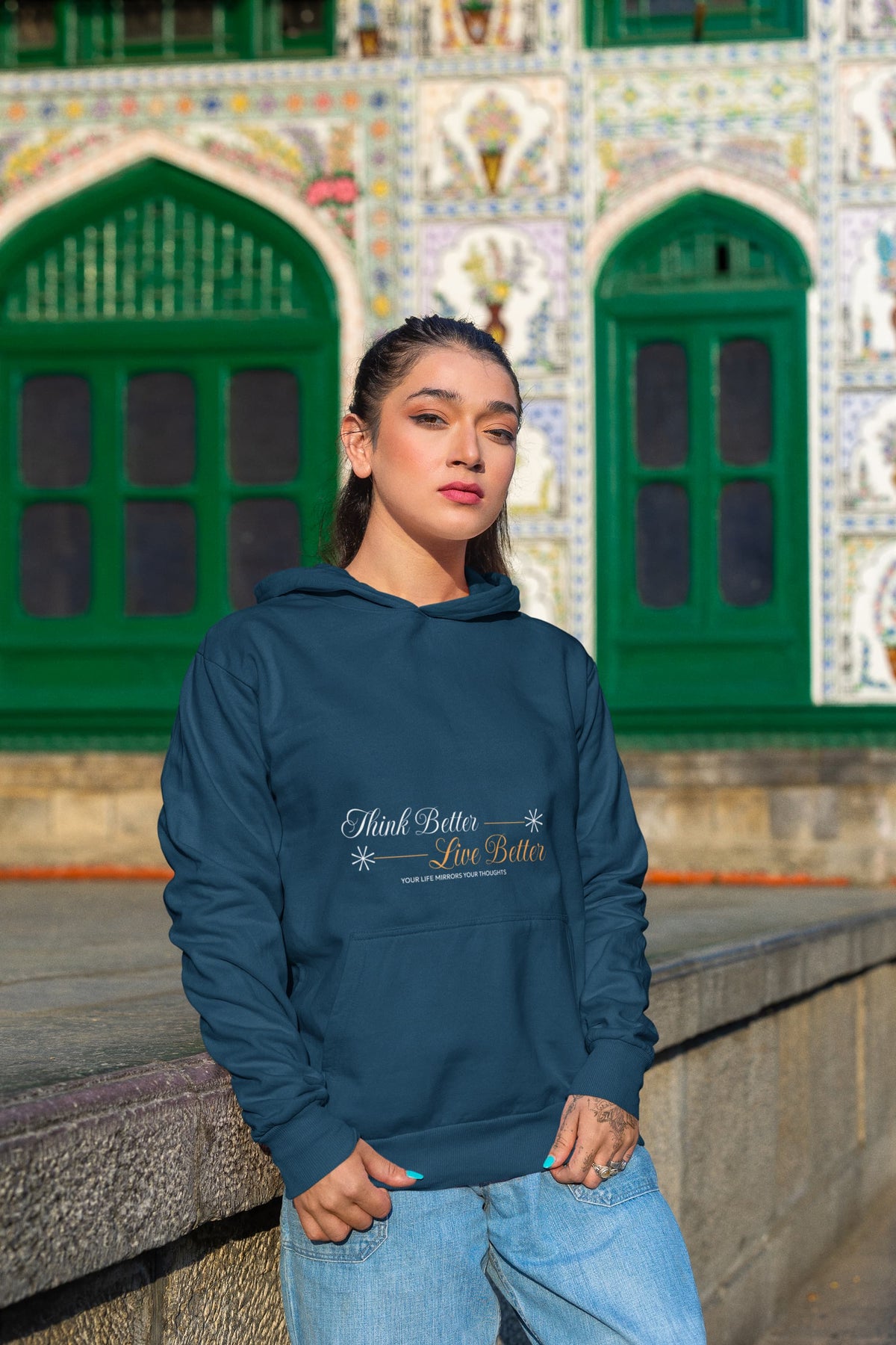 UNISEX NAVY BLUE HOODIES