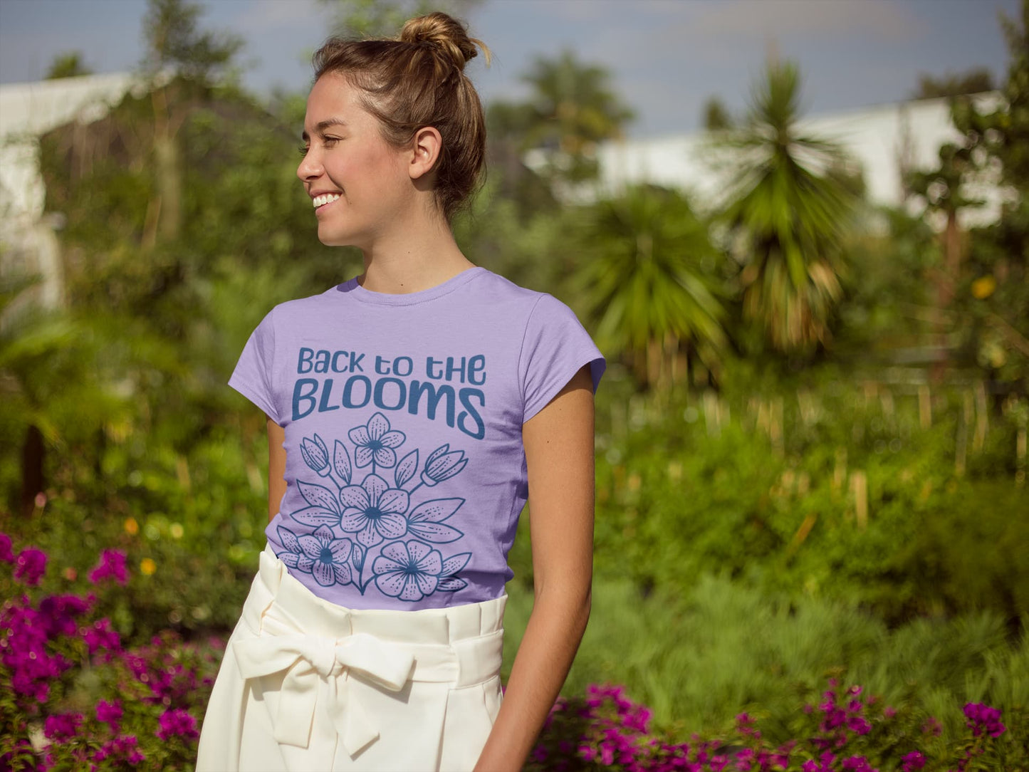 Women's Iris Lavender Round Neck T-shirts