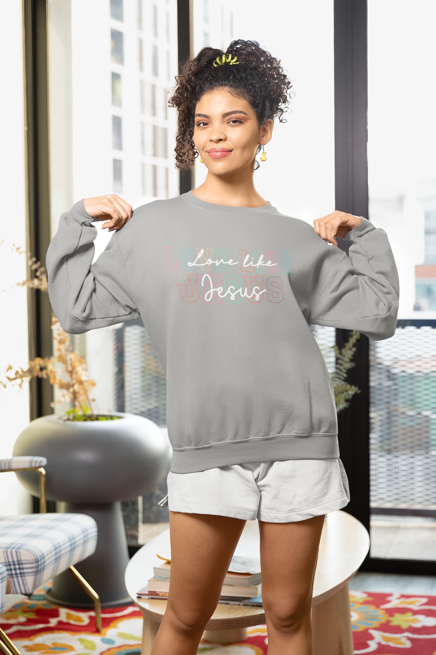 Women's Melange Grey Sweatshirts