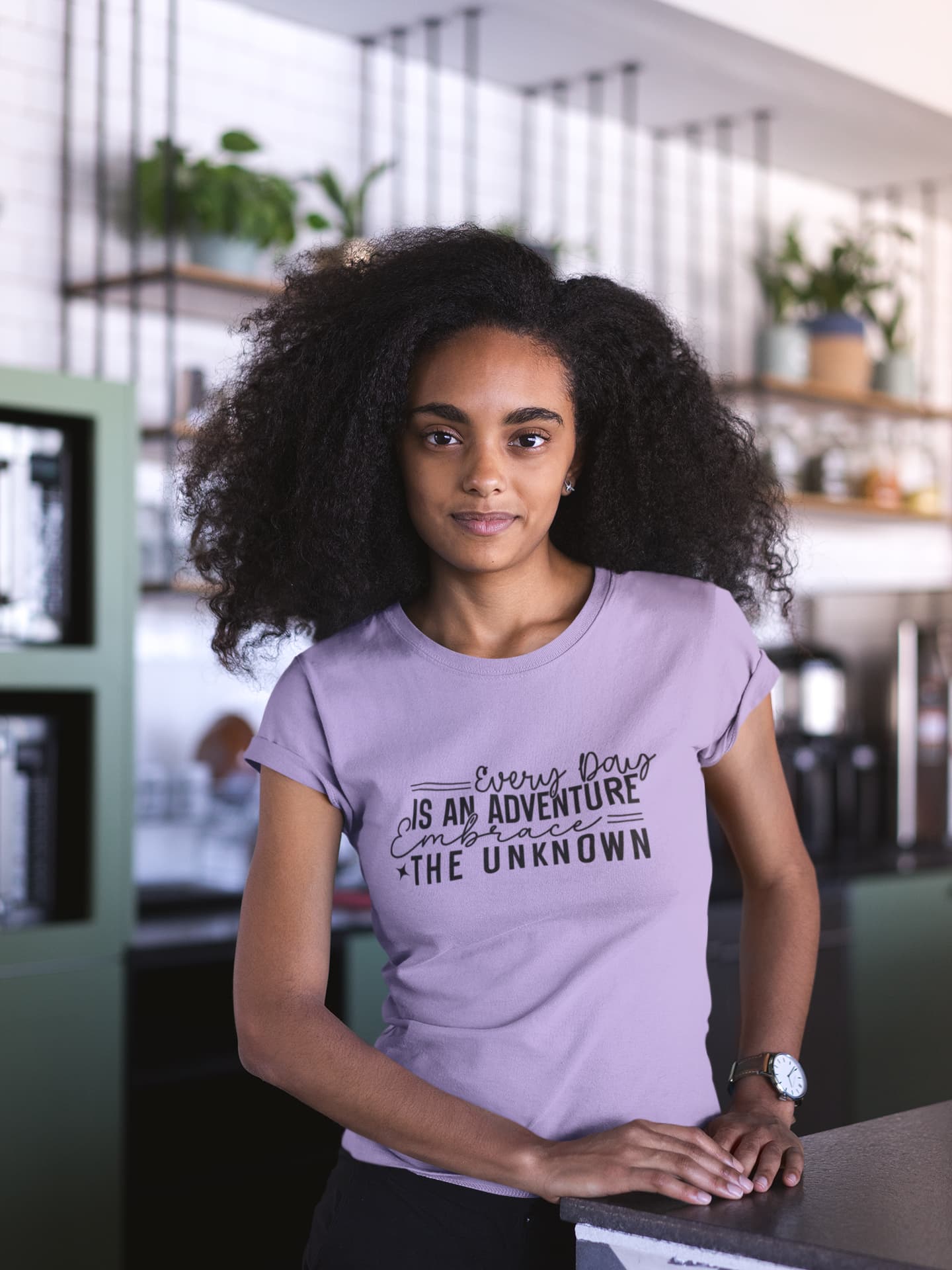 Women's Iris Lavender Round Neck T-shirts