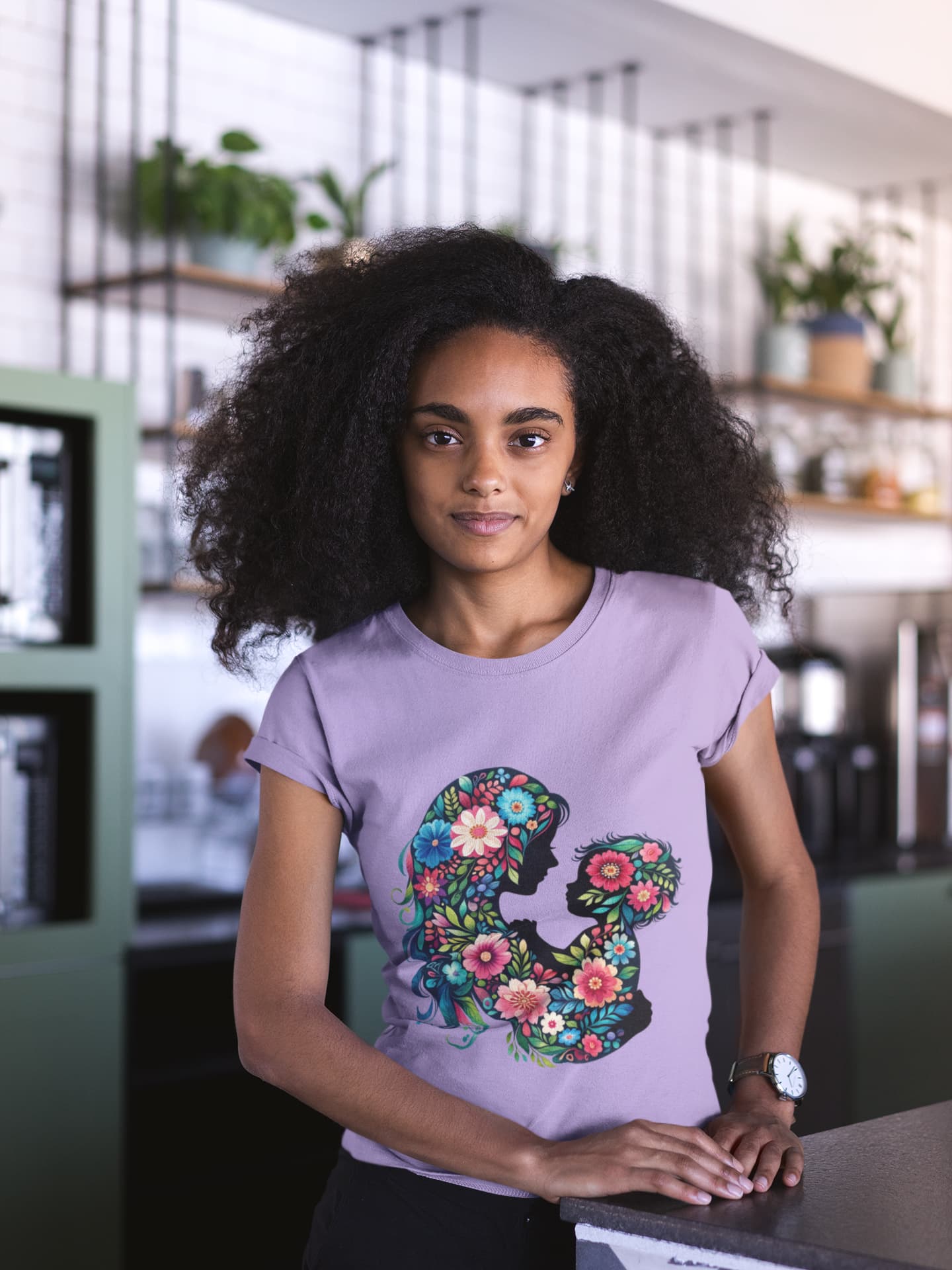Women's Iris Lavender Round Neck T-shirts