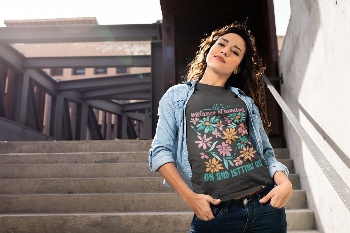 Women's Black Roundneck T-shirt