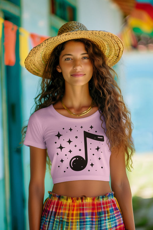 Women's Light Pink Crop Tops
