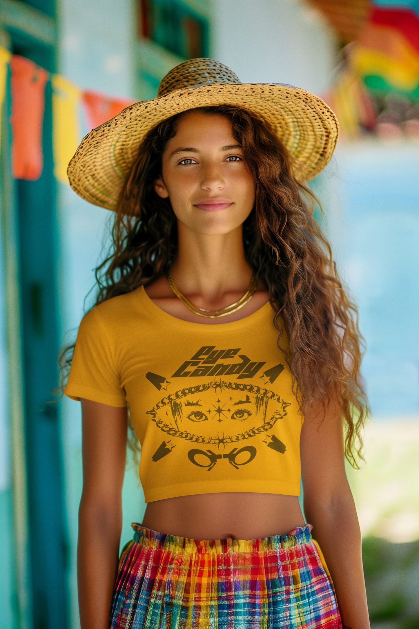Women's Golden Yellow Crop Top