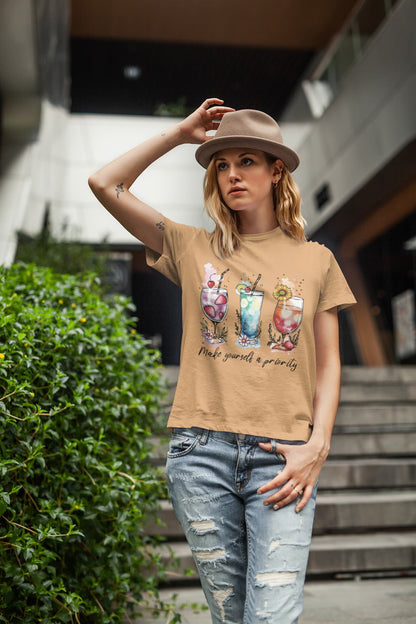 Women's Mustard Yellow Round Neck T-shirts
