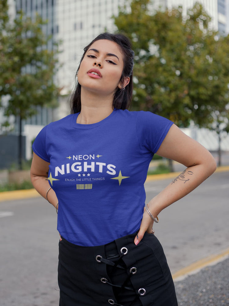 WOMENS ROYAL BLUE ROUNDNECK T-SHIRT