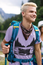Men's Iris Lavender Round Neck T-shirts