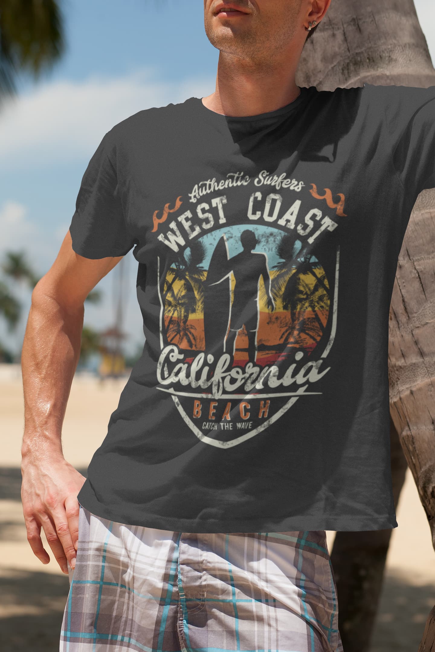 Men's Black Round Neck T-shirts