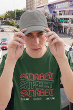 MENS OLIVE GREEN ROUNDNECK T-SHIRT