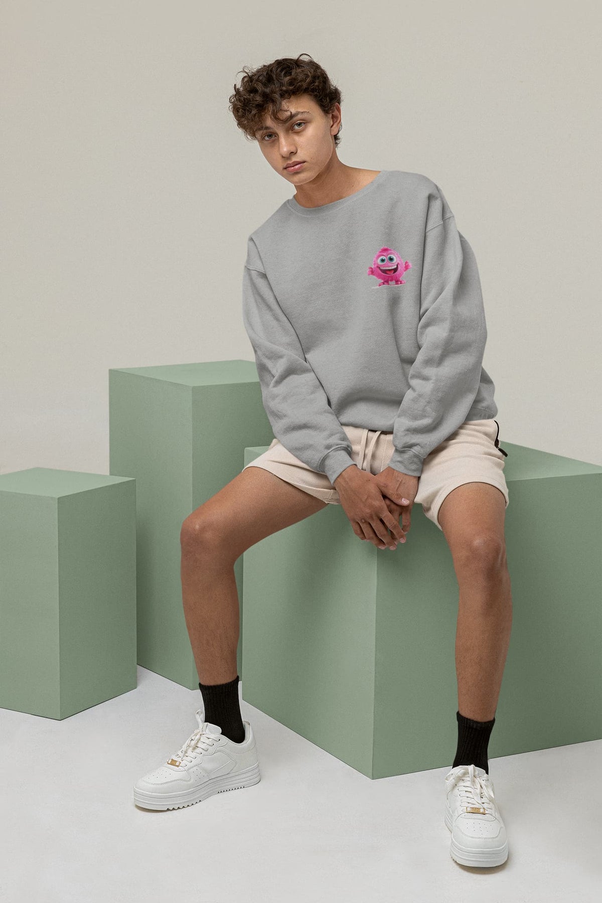 Men's Melange Grey Sweatshirts