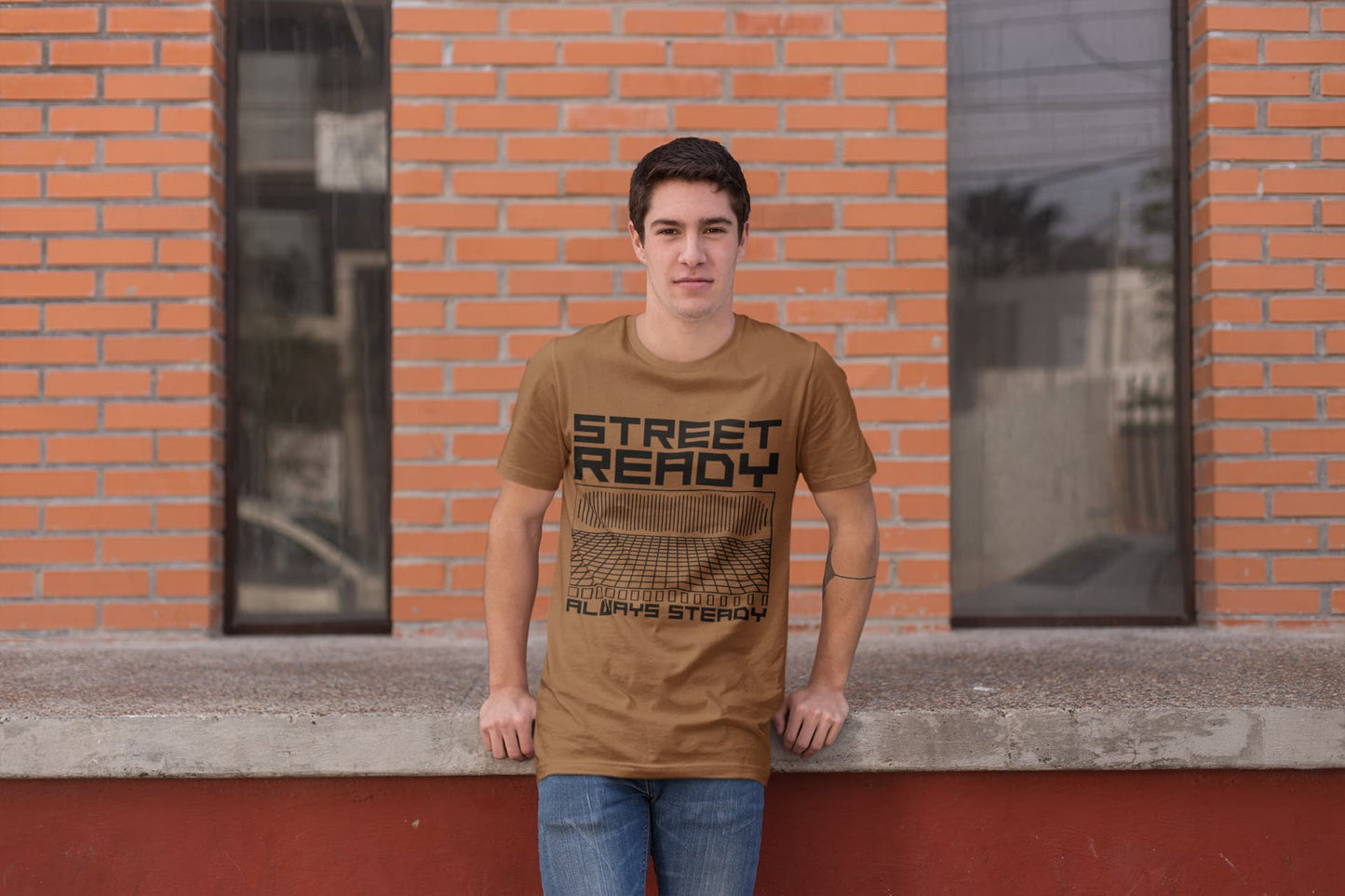 Men's Chocolate Brown Round Neck T-shirts
