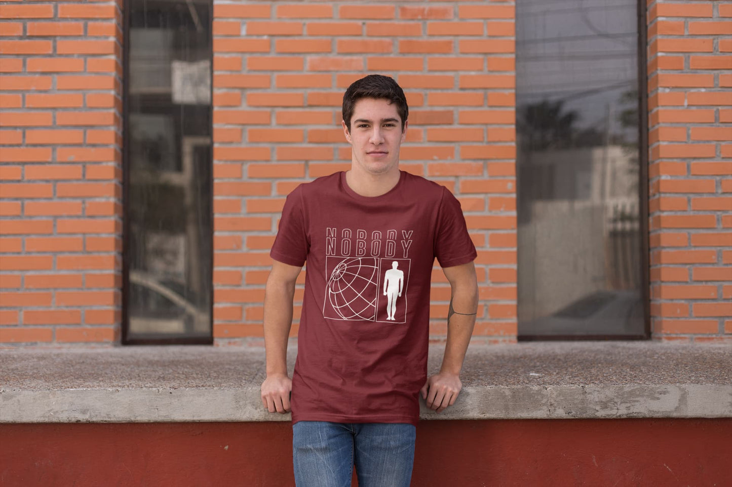 MENS MAROON ROUNDNECK T-SHIRT