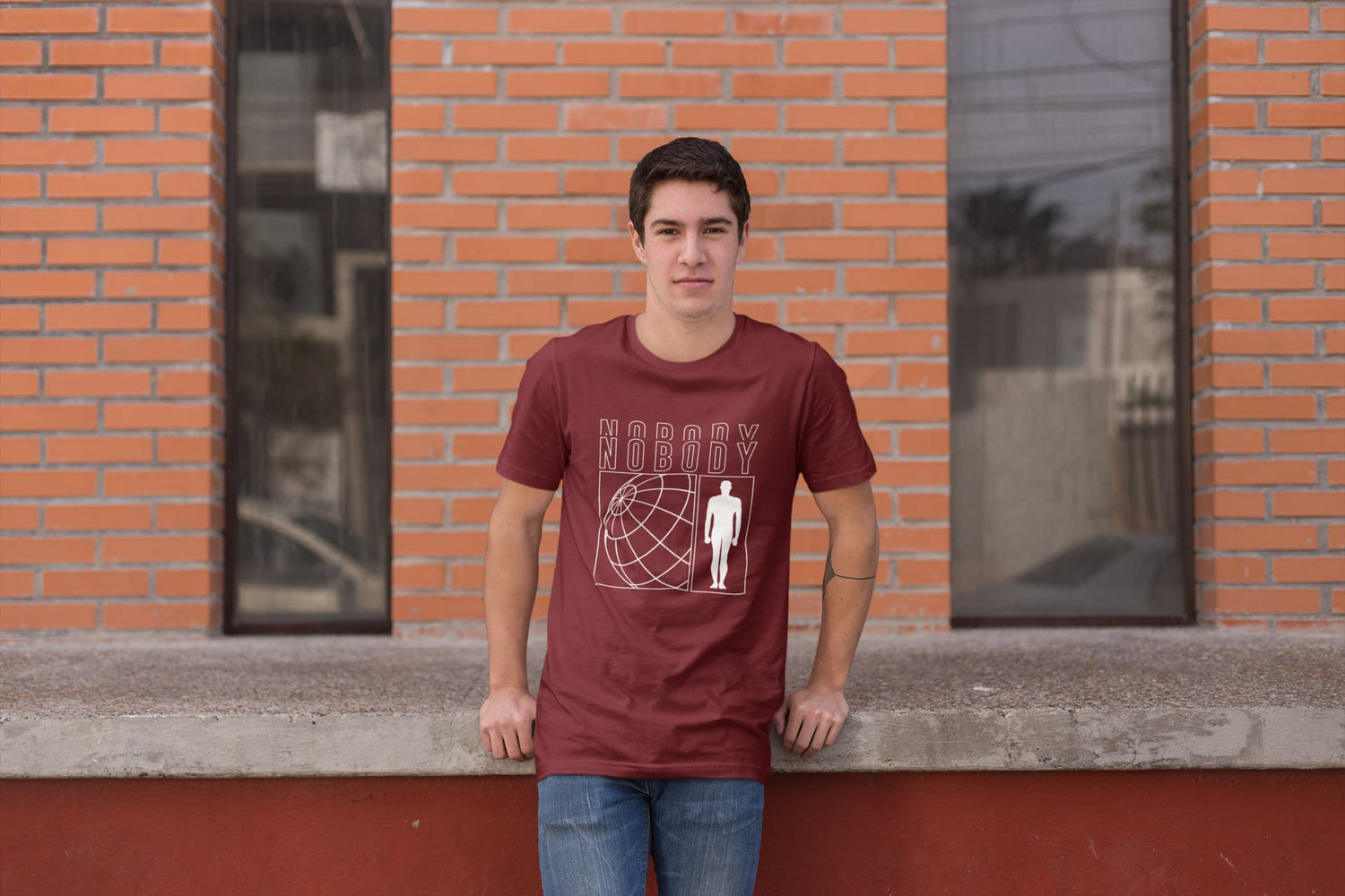 MENS MAROON ROUNDNECK T-SHIRT