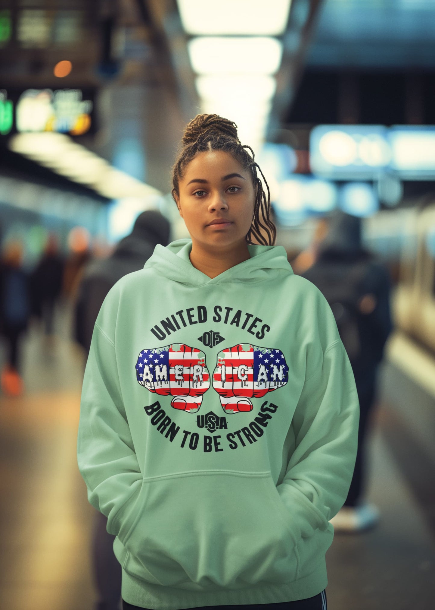 Women's Mint Green Hoodies