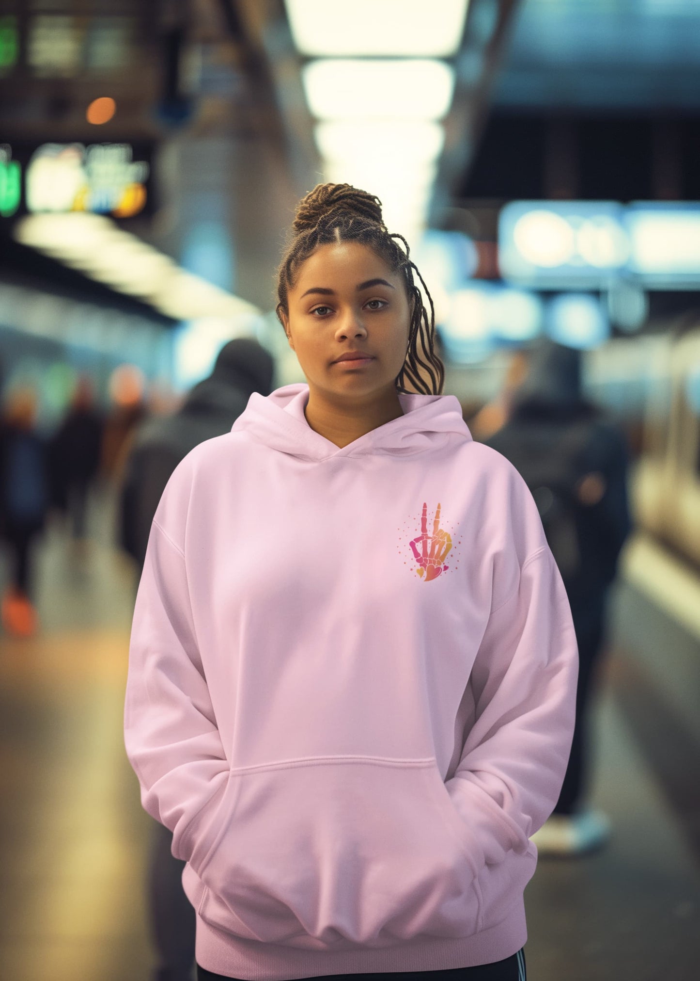 Women's Light Pink Hoodies