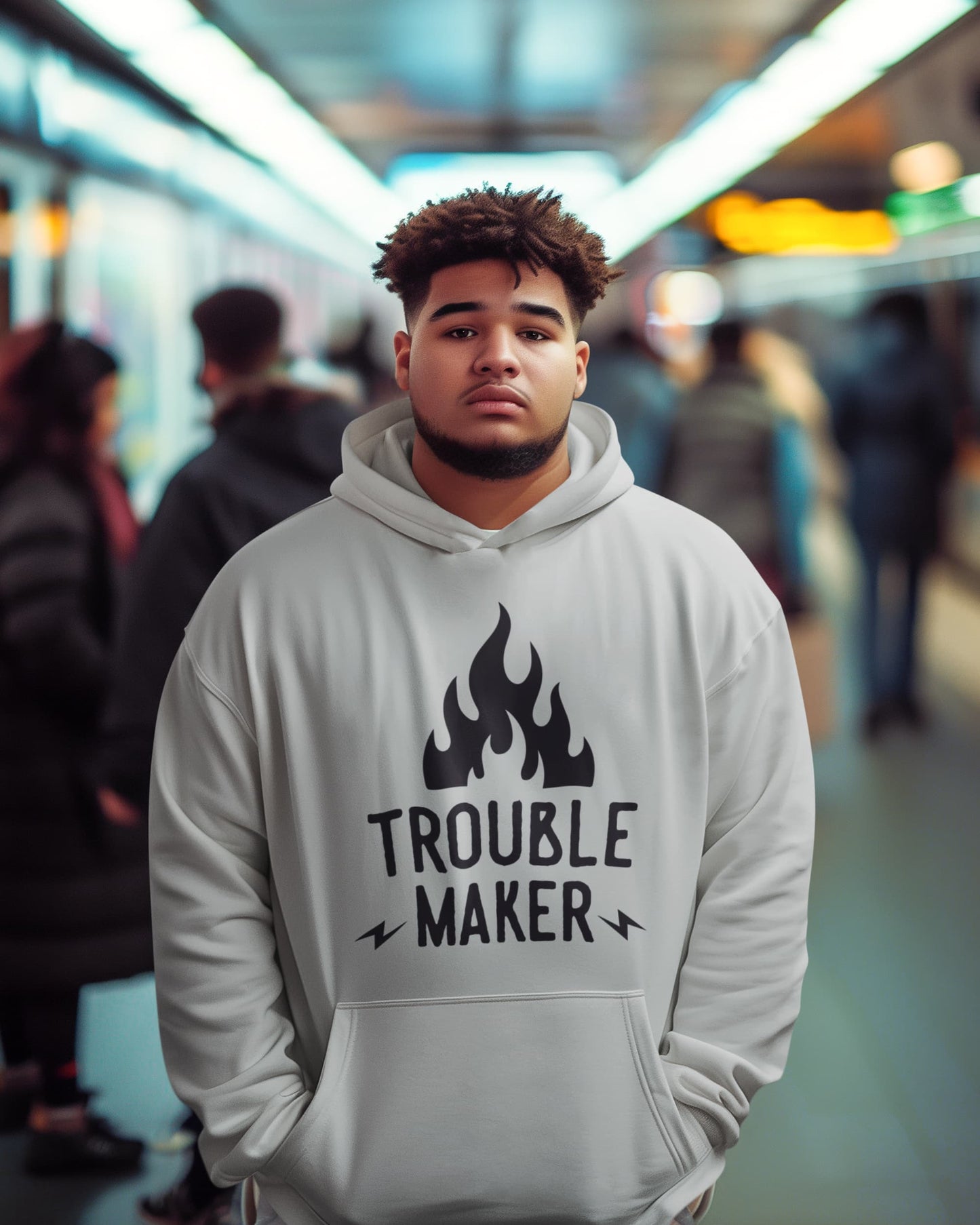 Men's Melange Grey Hoodie