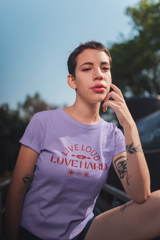 WOMENS IRIS LAVENDER ROUNDNECK T-SHIRT