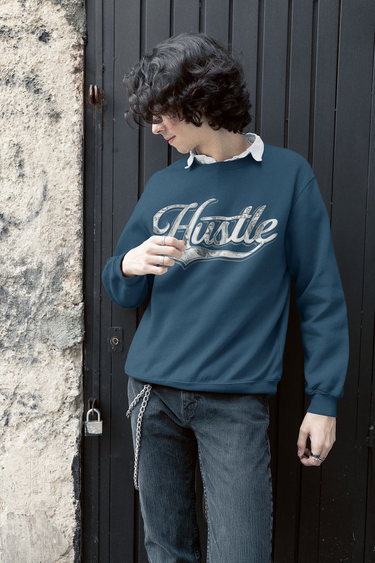 Men's Navy Blue Sweatshirts