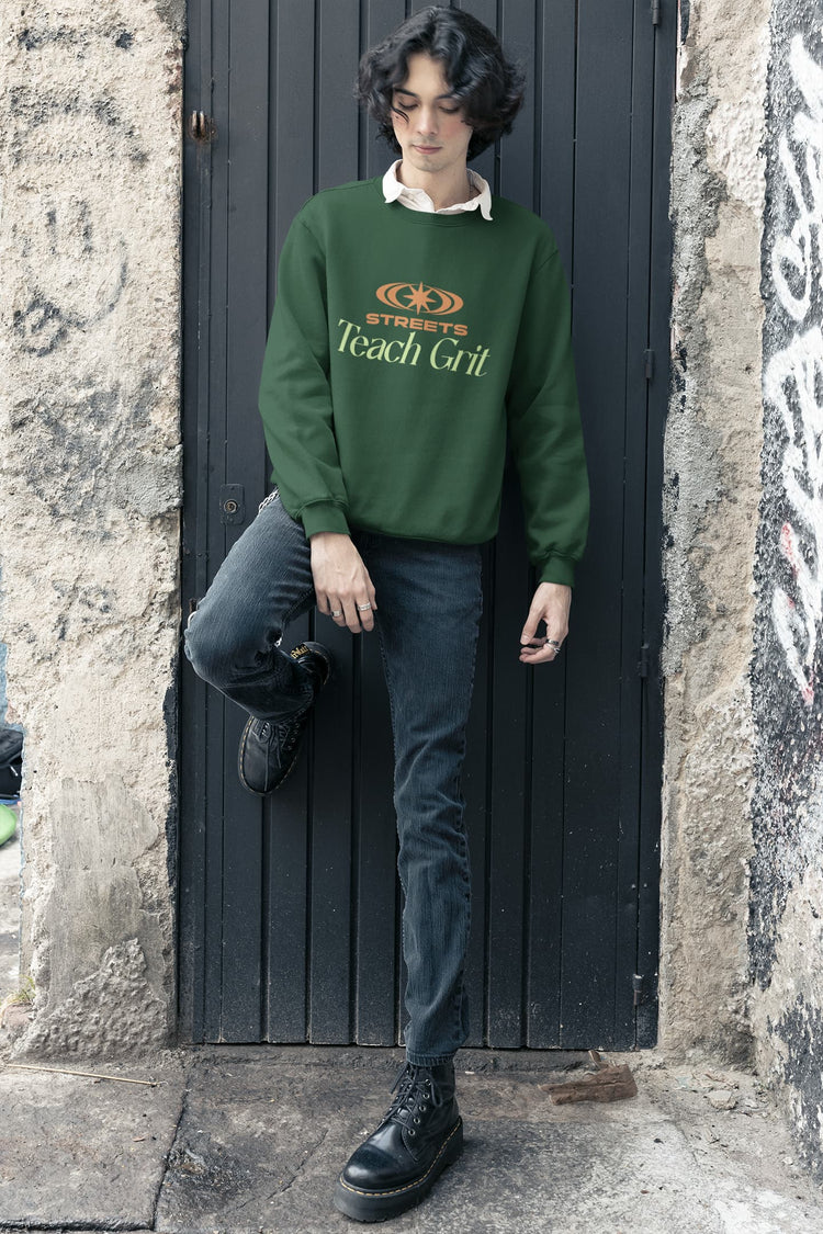 MENS OLIVE GREEN SWEATSHIRT