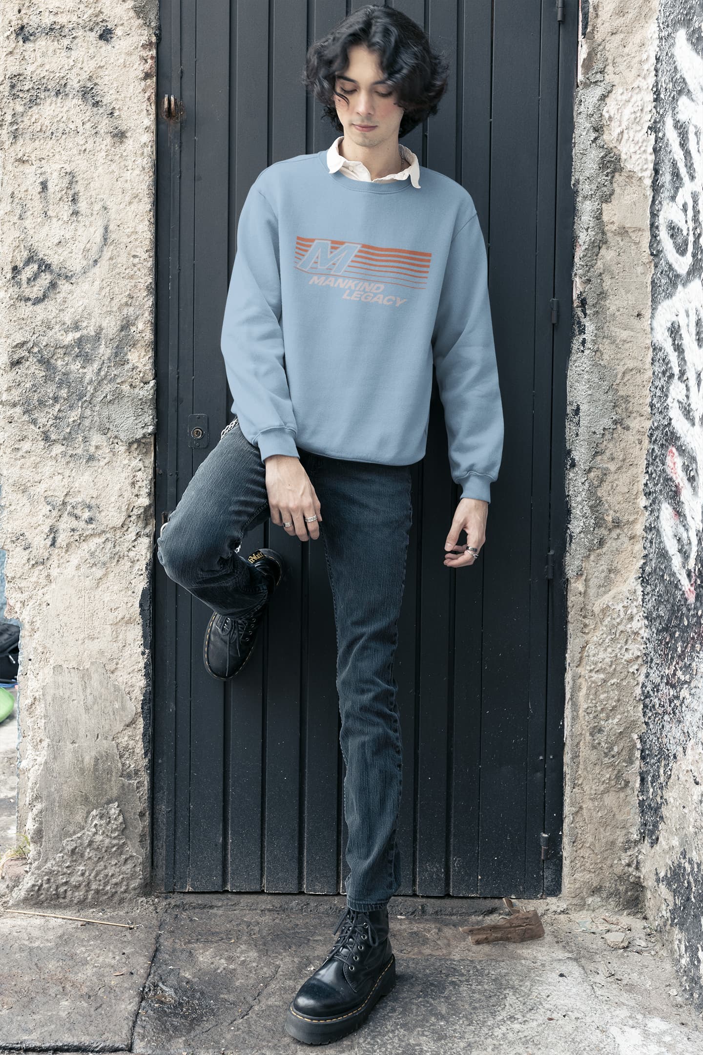UNISEX BABY BLUE SWEATSHIRT
