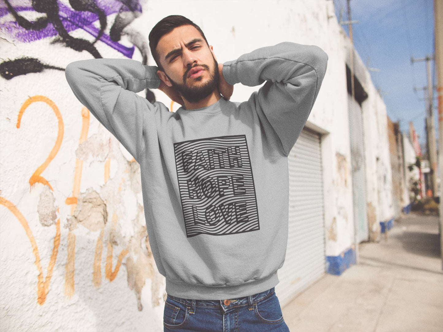 Men's Melange Grey Sweatshirts