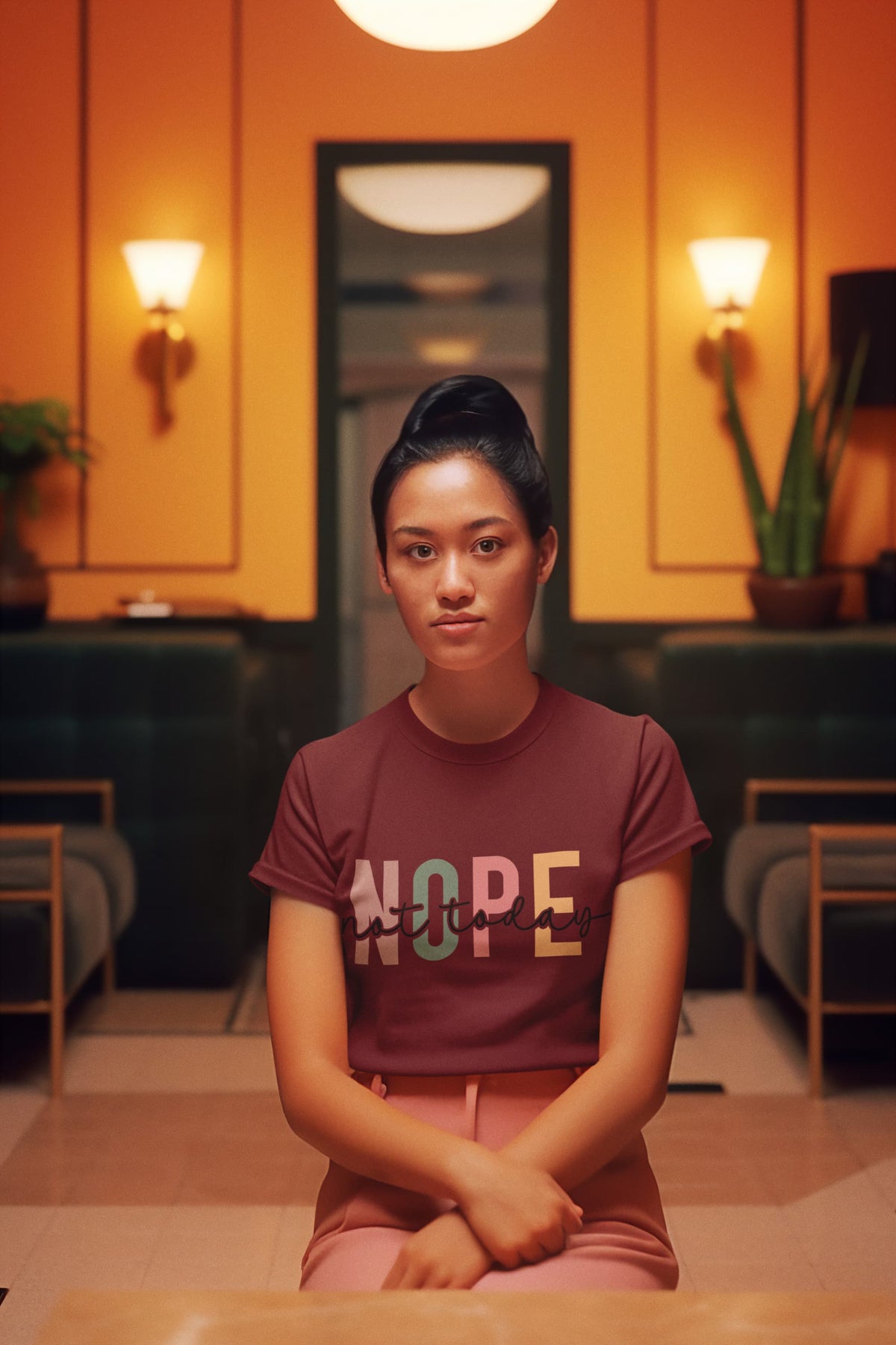Women's Maroon Round Neck T-shirt
