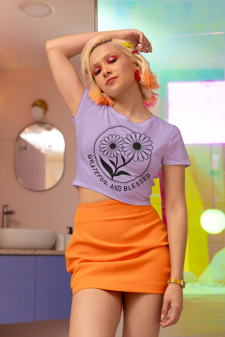 Women’s Iris Lavender Crop Tops